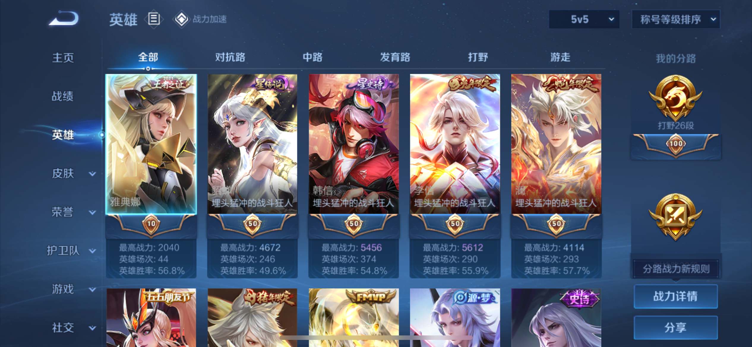 WZKG3101627王者荣耀账号详情图3