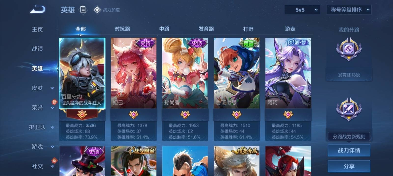 WZKG3105557王者荣耀账号详情图3