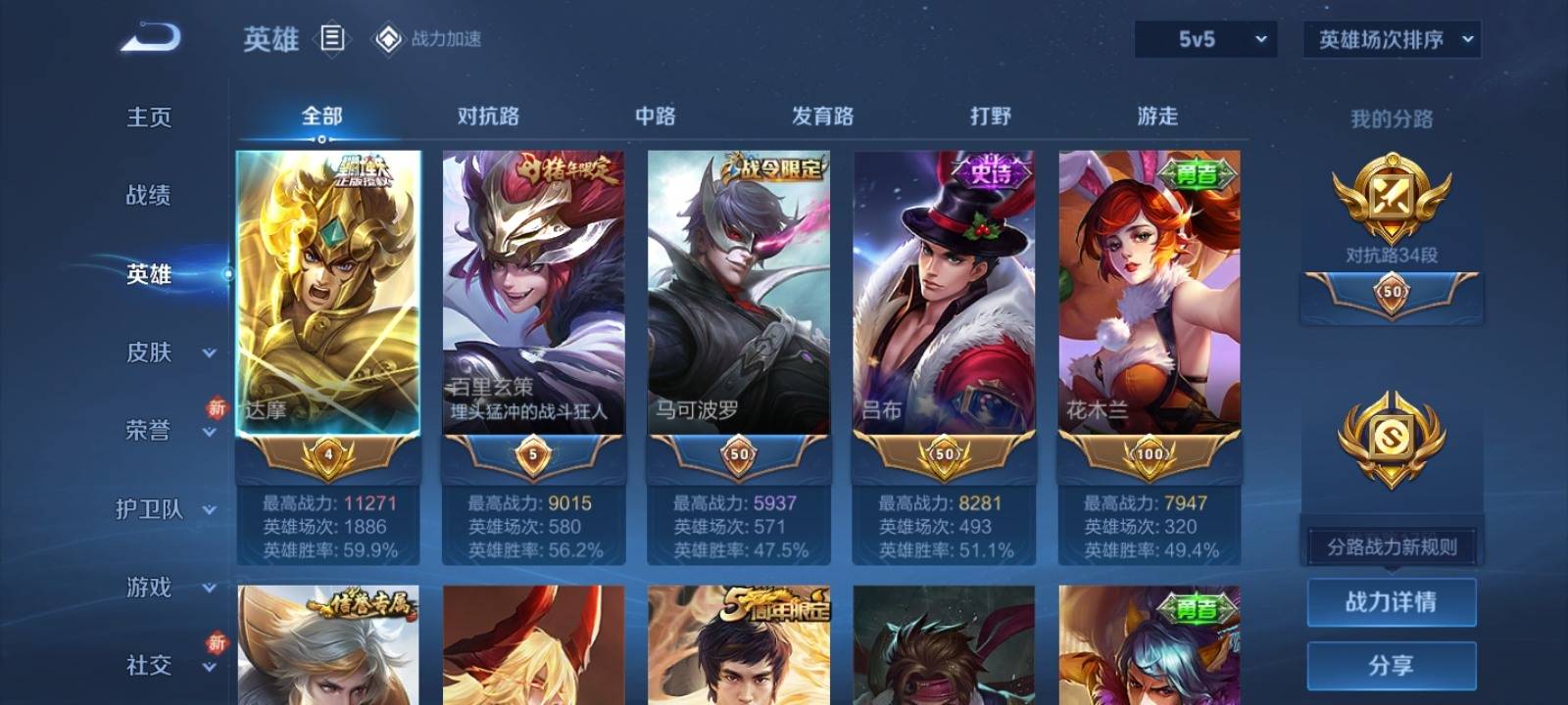 WZKG3109785王者荣耀账号详情图3