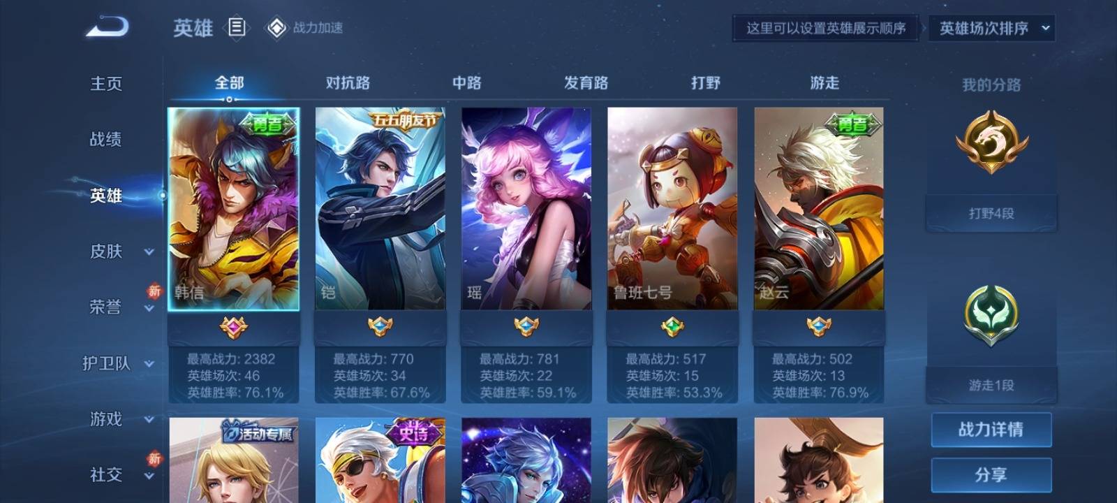 WZKG3109809王者荣耀账号详情图3