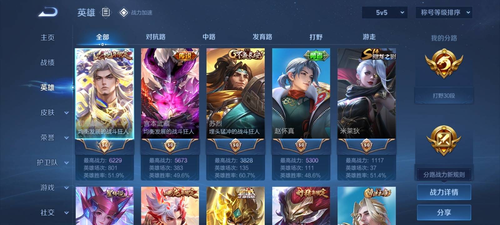 WZKG3109821王者荣耀账号详情图3