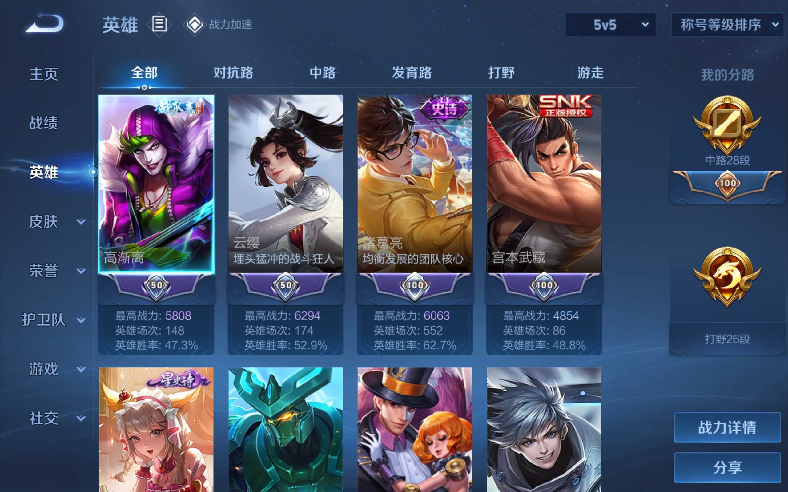WZKG3142361王者荣耀账号详情图3 WZKG3142361王者荣耀账号详情图3