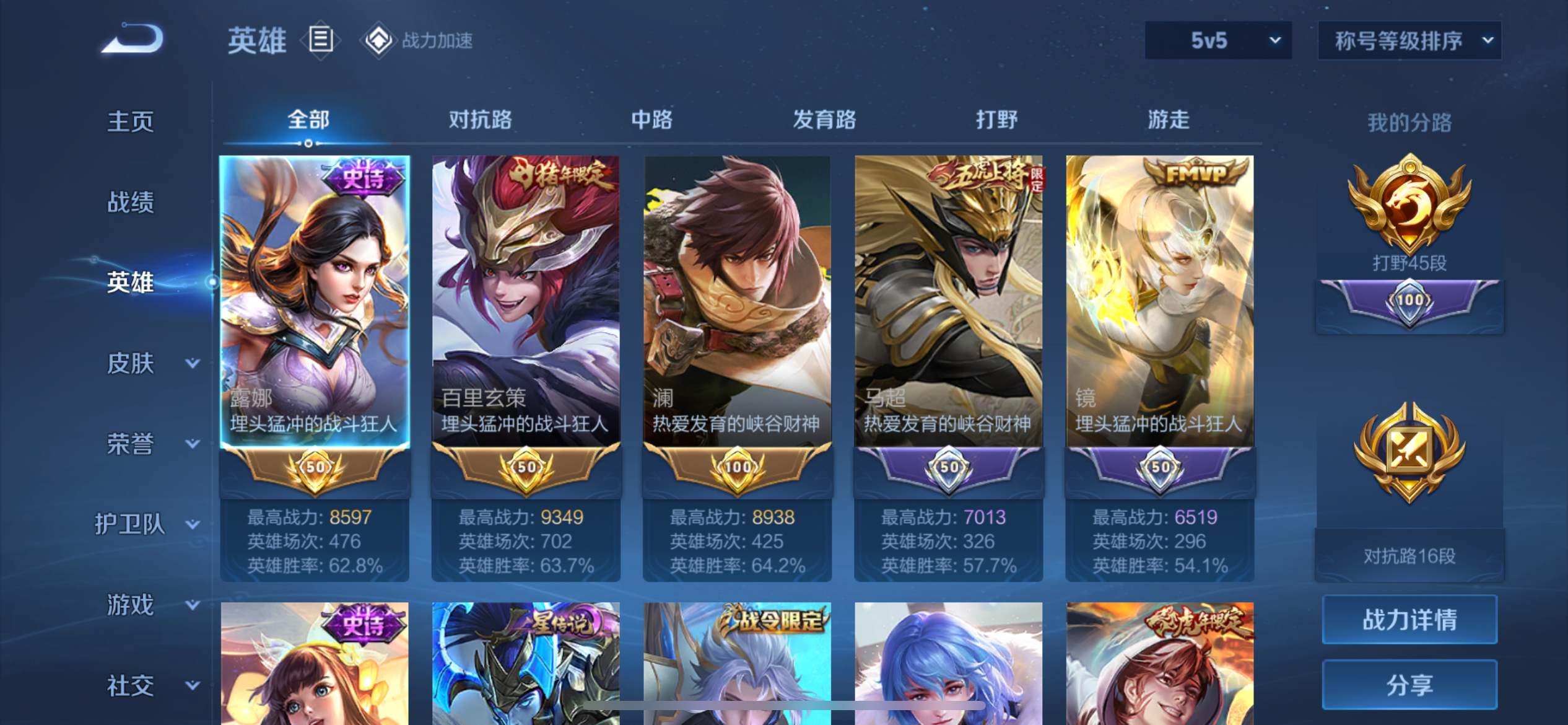 WZKG3185120王者荣耀账号详情图3