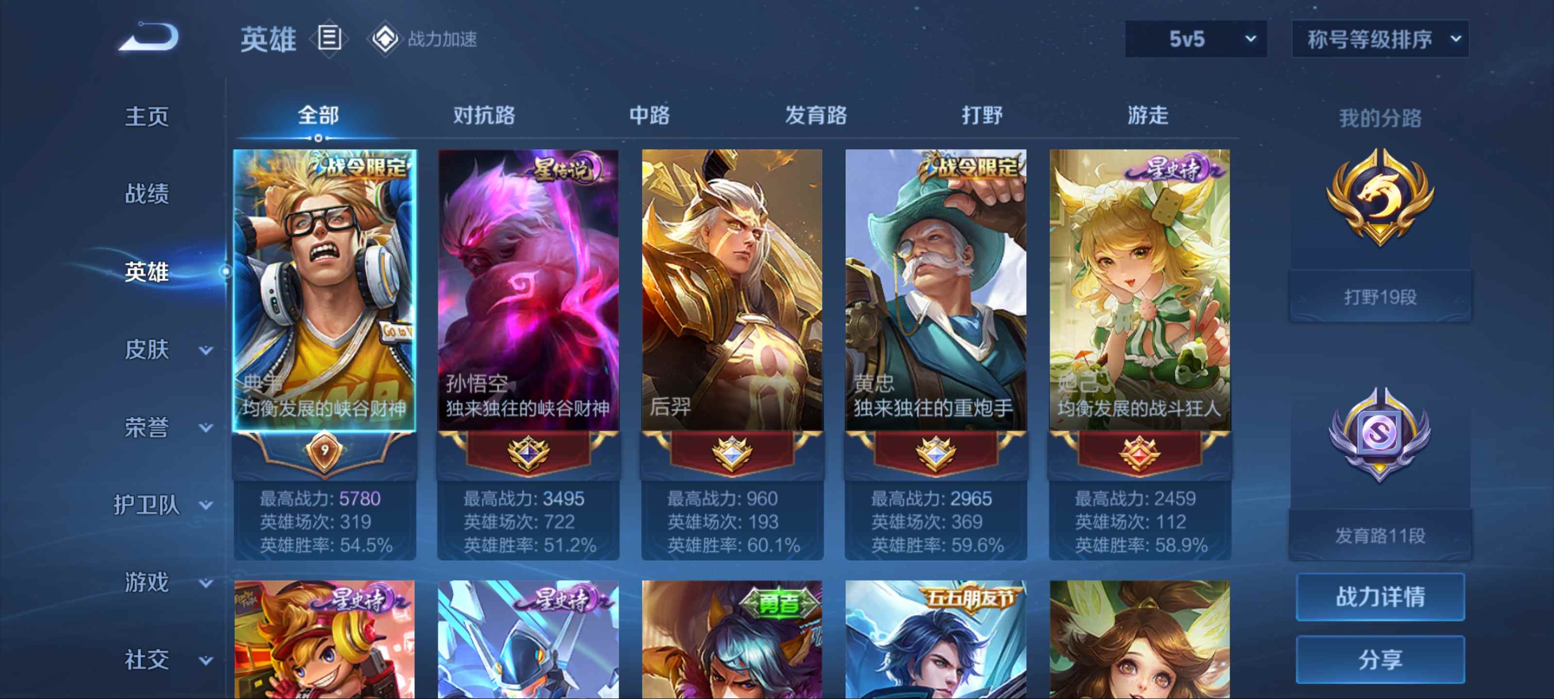 WZQM3155887王者荣耀账号详情图2