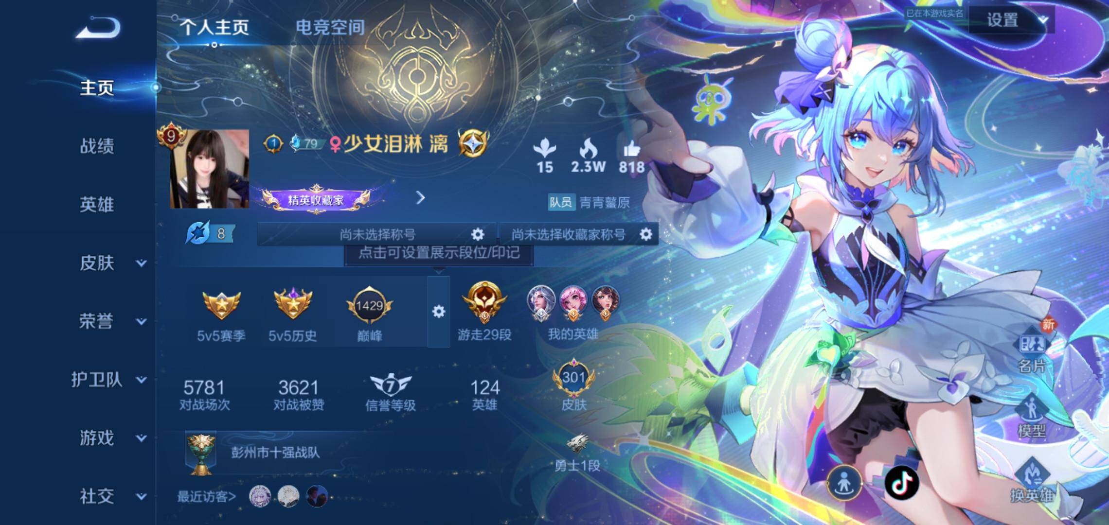 王者荣耀账号安卓QQ定1-荣耀典藏4-传说品质18-史诗品质65时之魔女-幻阙歌-天鹅之梦-拾光映像-神鉴启示录-祈雪灵