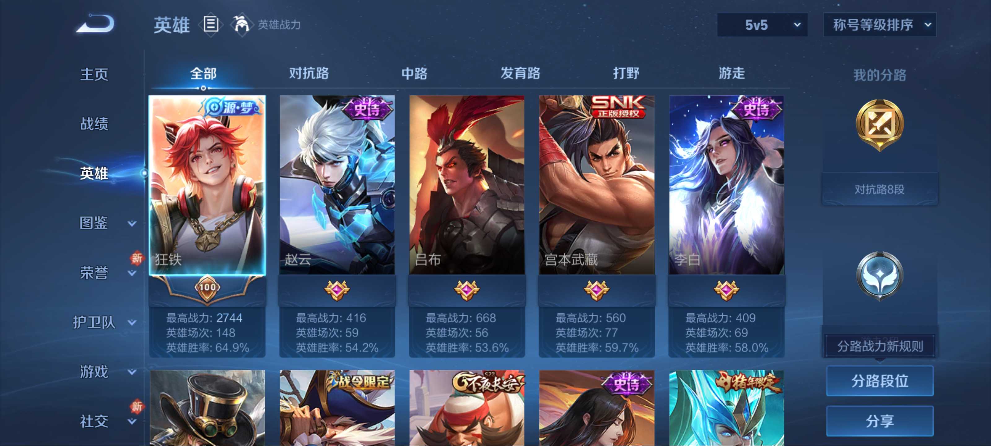 WZCMW3219908王者荣耀账号详情图3 WZCMW3219908王者荣耀账号详情图3