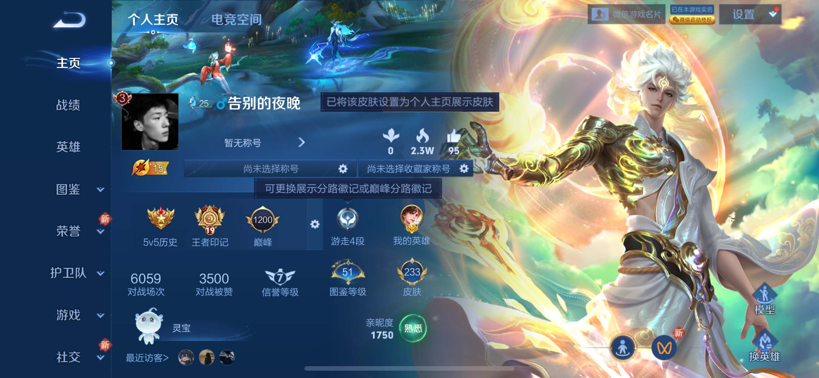 王者荣耀账号苹果VX124英雄-233皮肤-【星传说-未来机甲】无双限定1-荣耀典藏1-传说品质14-史诗品质55碎月剑