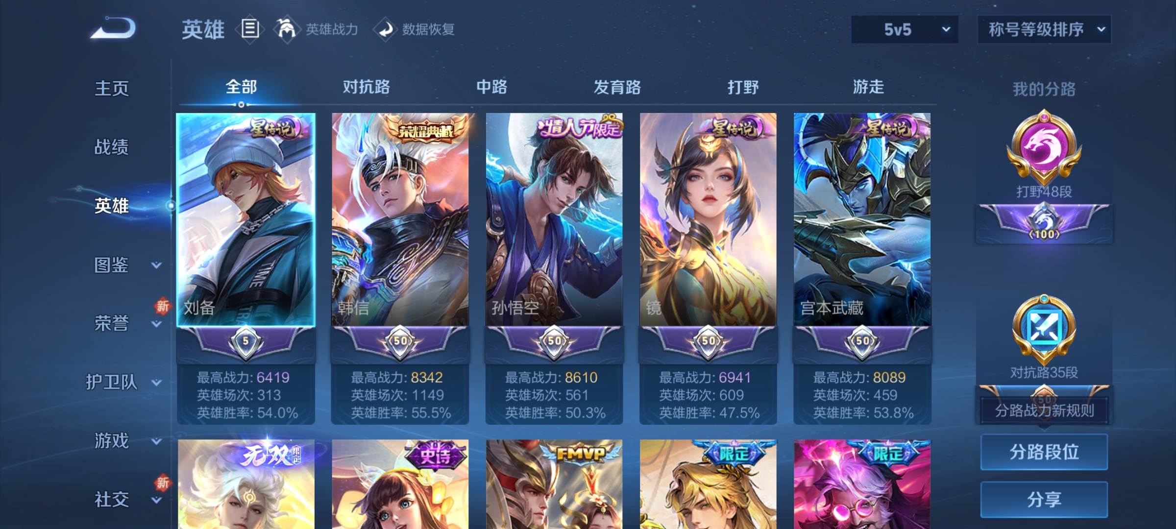 WZCMW3251460王者荣耀账号详情图2 WZCMW3251460王者荣耀账号详情图2