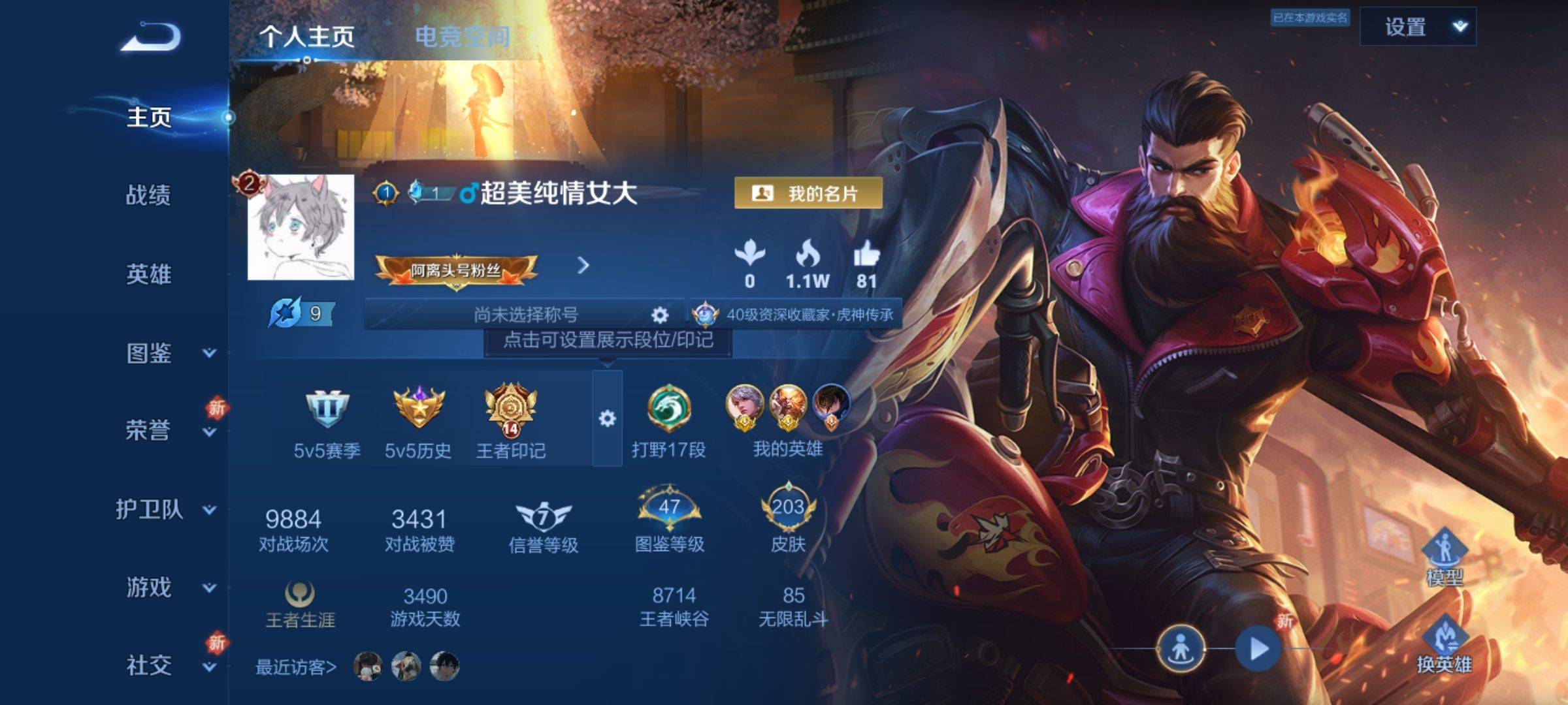 王者荣耀账号安卓QQ123英雄-203皮肤-【2星传说-幻海之心-幽冥火】荣耀典藏1-传说品质17-史诗品质58赤影疾锋