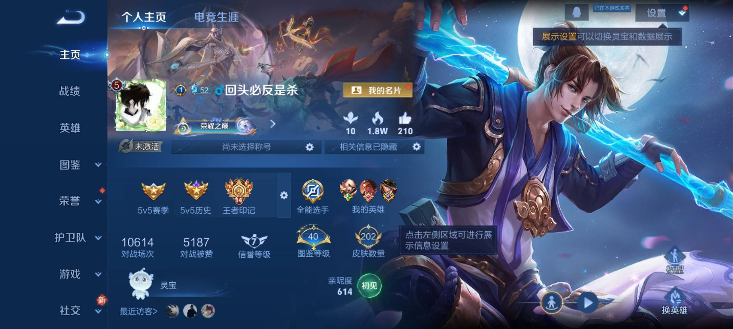 王者荣耀账号安卓QQ123英雄-202皮肤-【星传说-幽冥火-幽冥之眼】传说品质2-史诗品质41愿照·九州拓-鸣野蒿-至