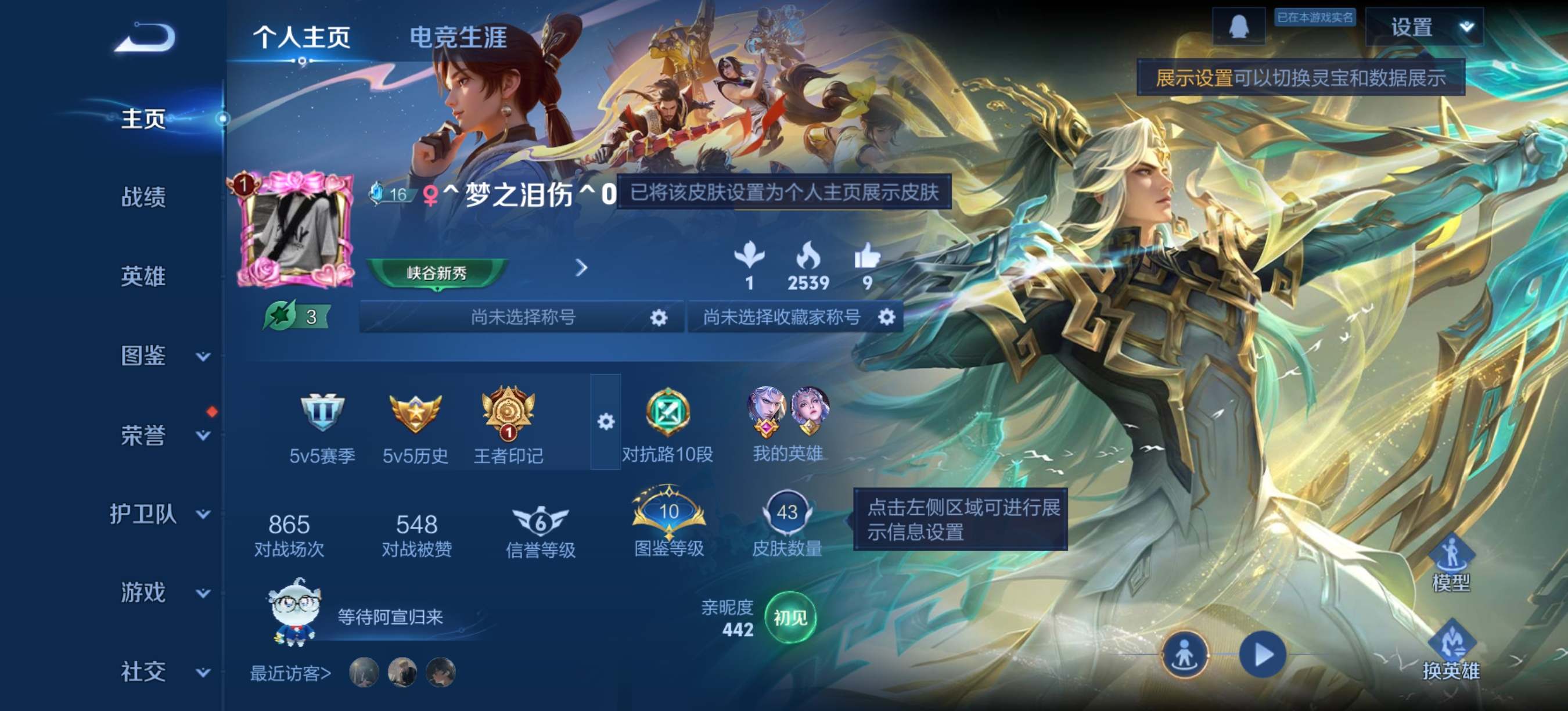 王者荣耀账号安卓QQ72英雄-43皮肤-传说品质1-史诗品质8神树通天-暗隐猎兽者-德古拉伯爵-唤灵魅影-曙光守护者-紫